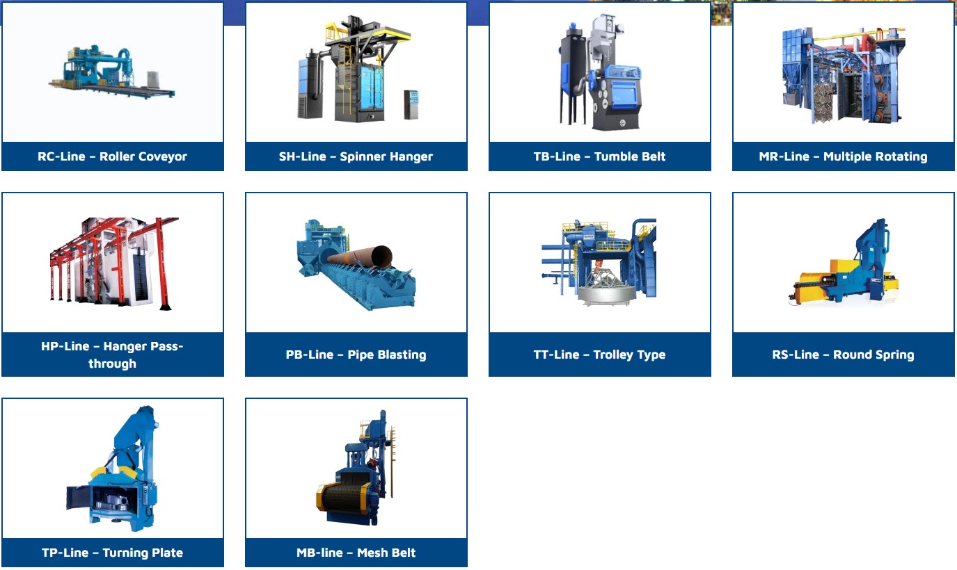 Auto shot blasting machine