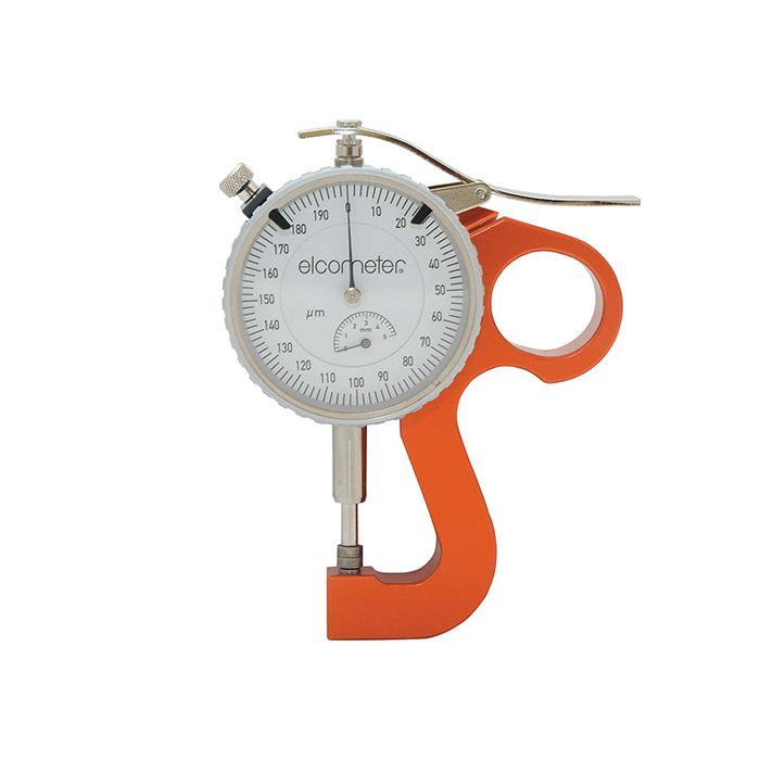 Elcometer 124 thickness gauge used with replica tape